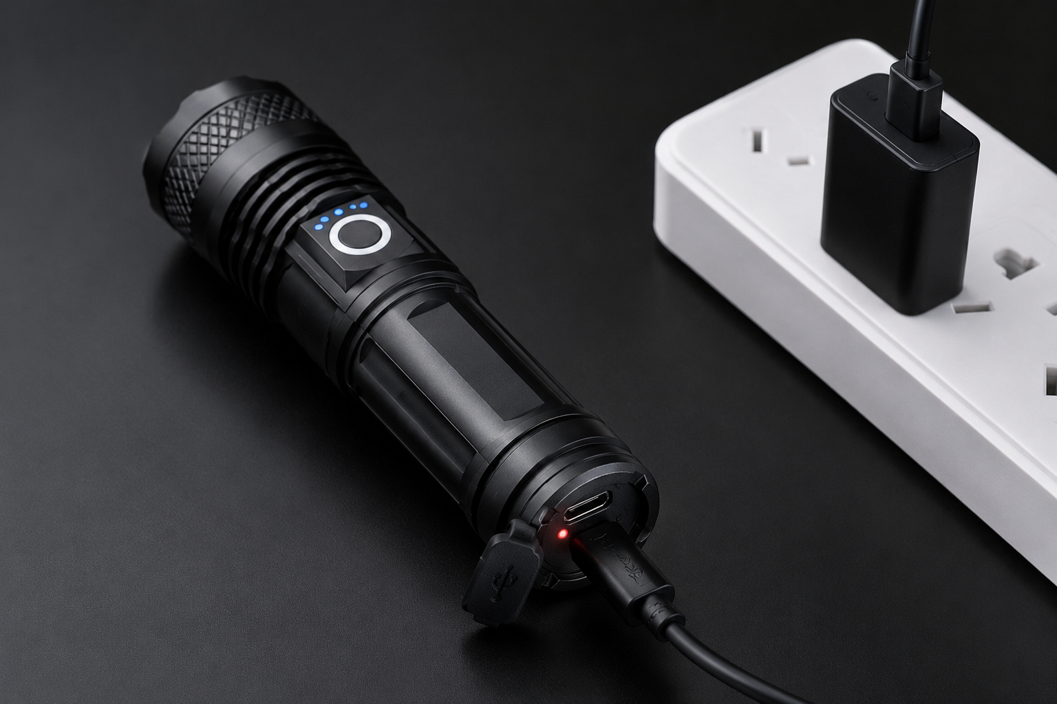 USB charging lampu suluh